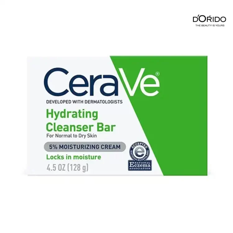 صابون پاک کننده و آبرسان سراوی مدل CeraVe Hydrating Cleanser Bar وزن 128 گرم
