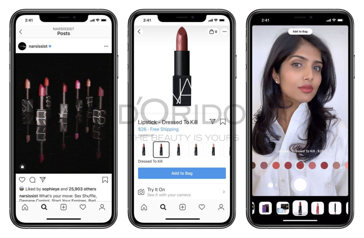 اعلام اینستاگرام از رونمایی ابزارهای جدید AR Try On در قابلیت خرید محصولات آرایشی