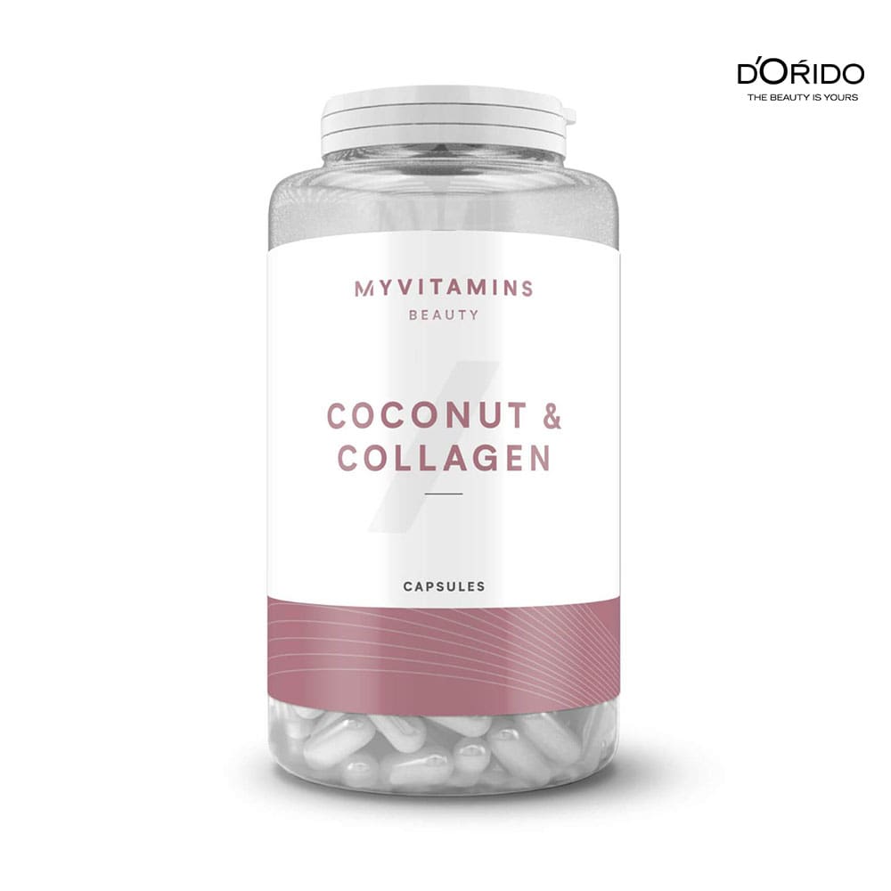 قرص مکمل تقویت پوست، مو و ناخن کوکونات و کولاژن مای ویتامینز مدل MyVitamins Coconut + Collagen