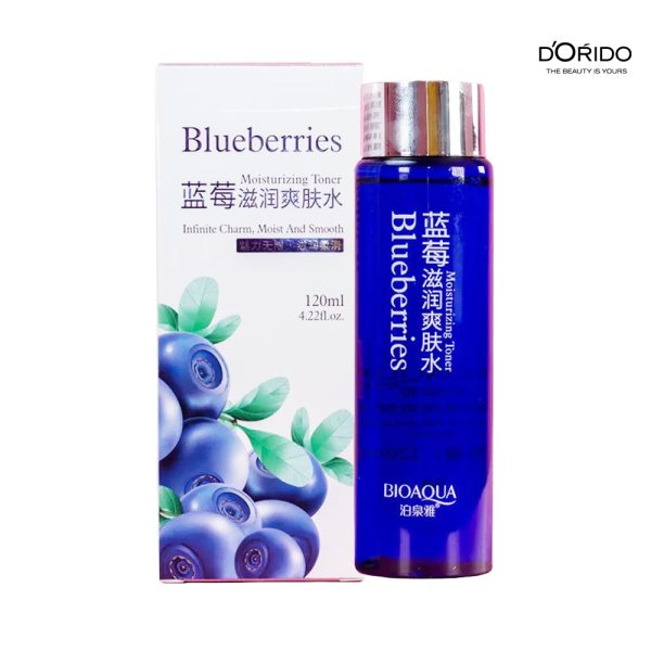 تونر مرطوب کننده بلوبری بایوآکوا مدل BIOAQUA Blueberries Moisturizing Toner حجم 120 میل